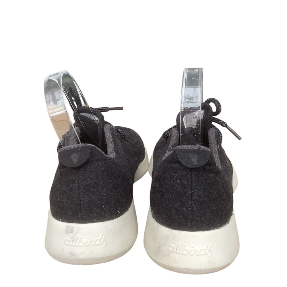 Allbirds Wool Runners Black Lace-Up Sneakers Size 9 M Lightweight Comfort - Picture 7 of 9